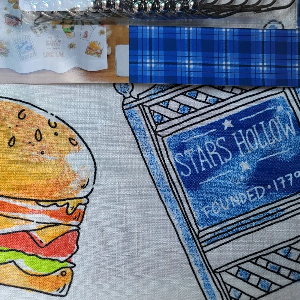 GILMORE GIRLS Luke's Diner Icons AOP Fabric Shower Curtain 72